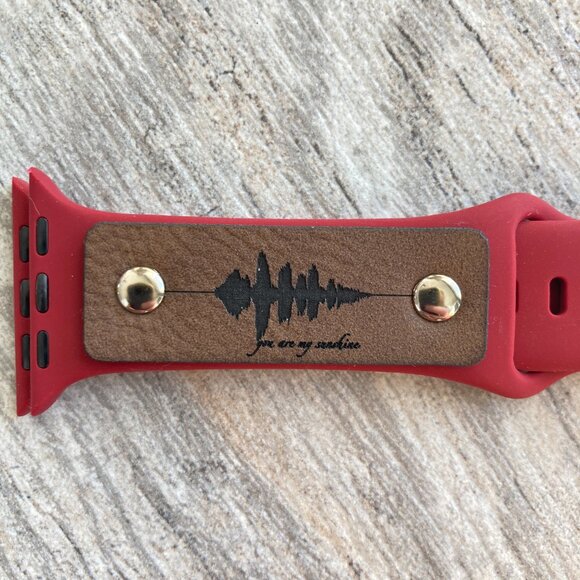 You Are My Sunshine Soundwave Band For Apple Watch 38-42mm - Burgundy - Picture 3 of 3